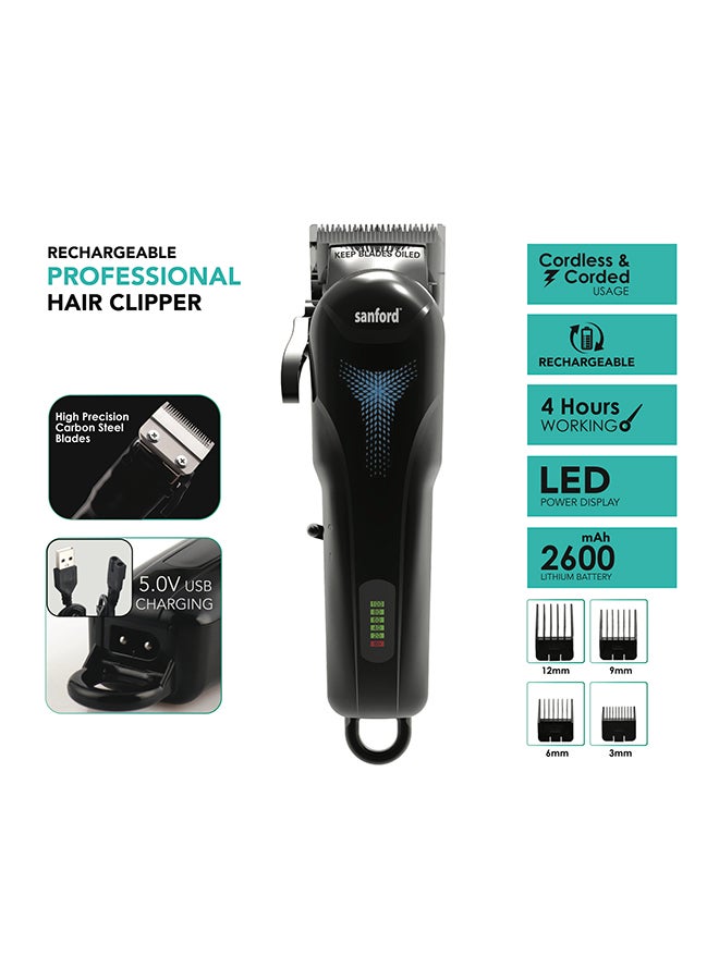 Sanford Rechargeable Hair Clipper Silver - Image 2