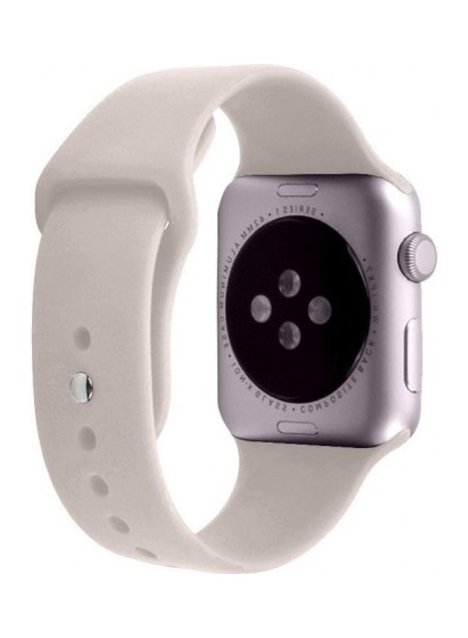 MARGOUN - Silicone Replacement Band For Apple Watch 38/40mm Stone - Image 1