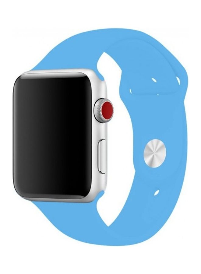 MARGOUN - Silicone Replacement Band For Apple Watch 38/40mm Blue - Image 1