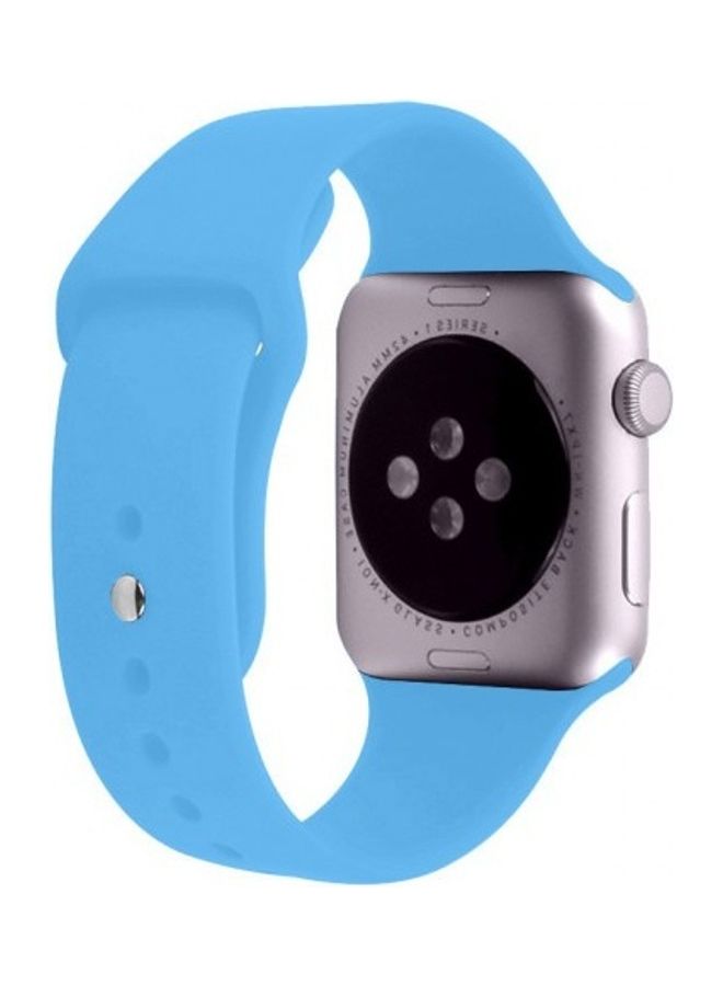 MARGOUN - Silicone Replacement Band For Apple Watch 38/40mm Blue - Image 1