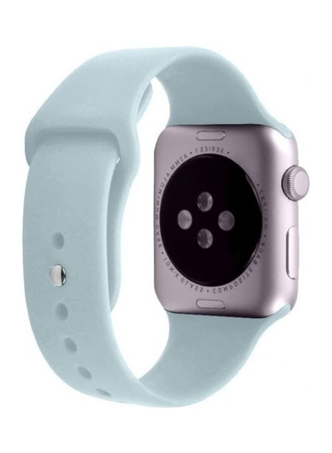 MARGOUN - Silicone Replacement Band For Apple Watch 42/44mm Turquoise - Image 1