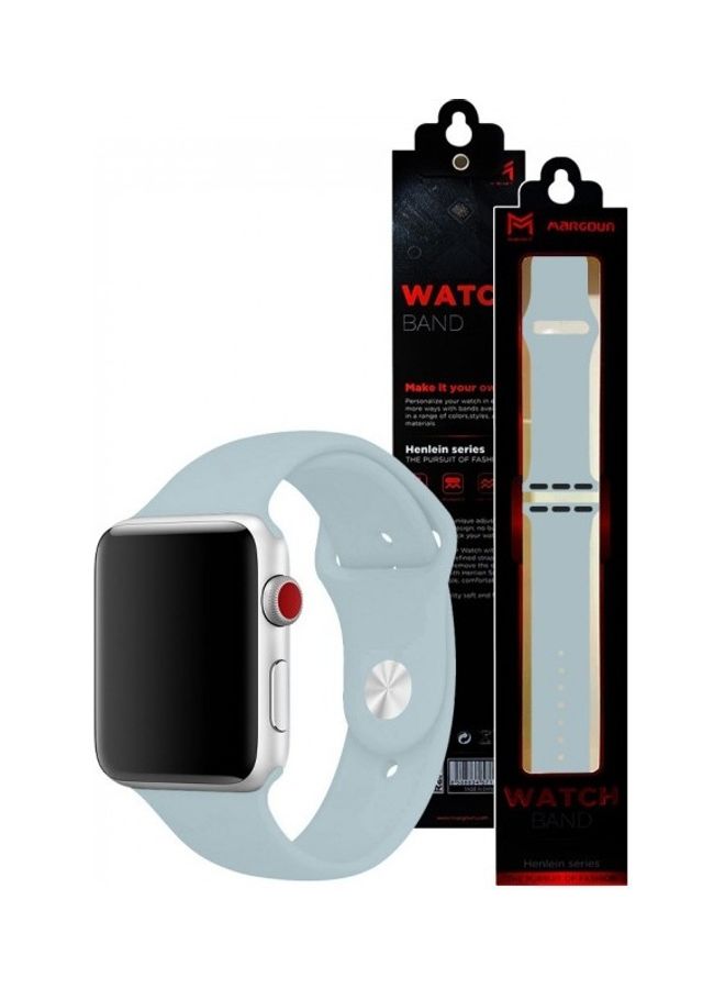 MARGOUN - Silicone Replacement Band For Apple Watch 42/44mm Turquoise - Image 1