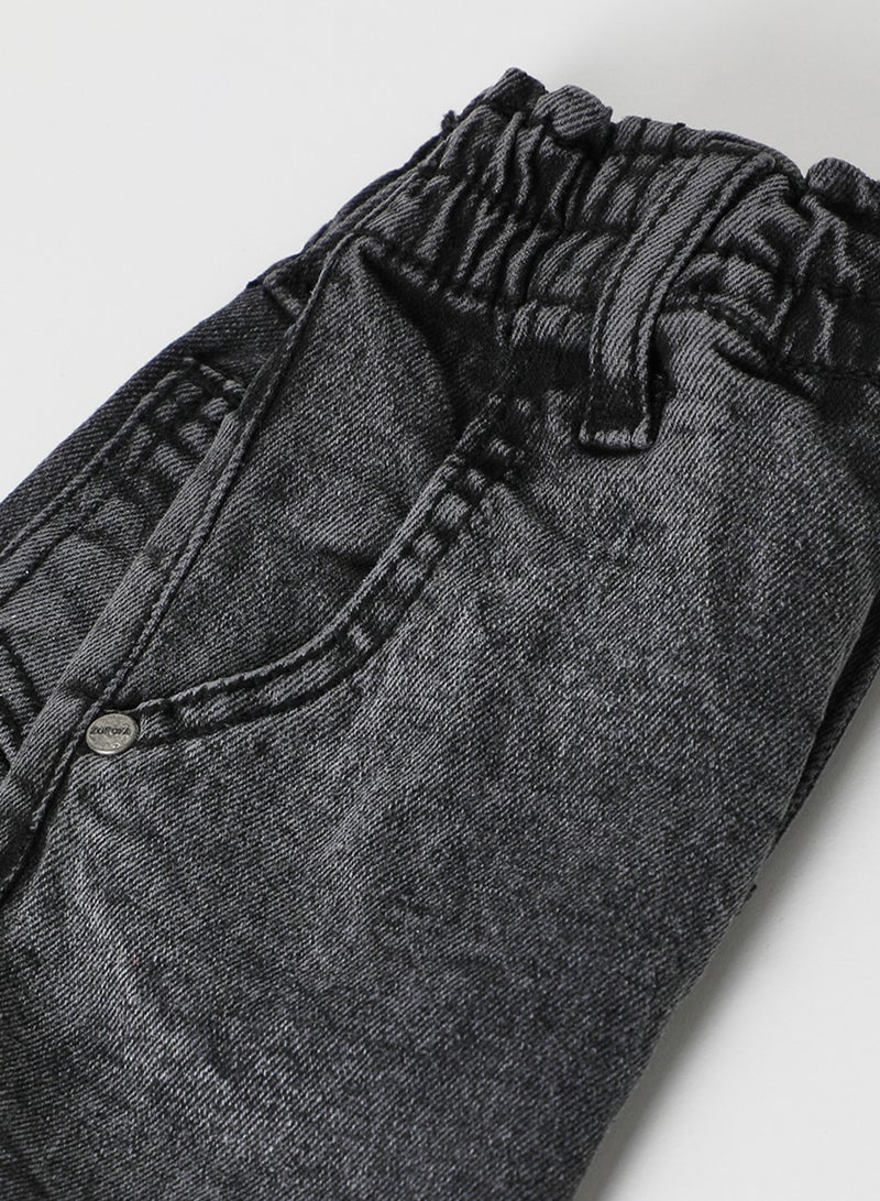 Zarafa Fashionable Denim Skirts Black  - Image 4