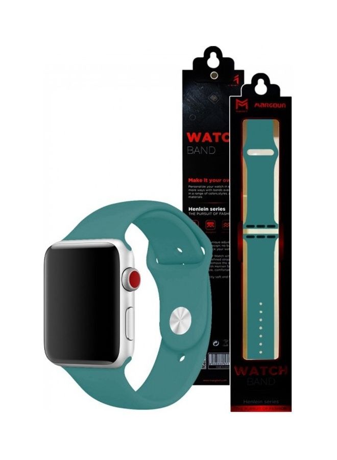 Silicone Replacement Band For Apple Watch Pine Green