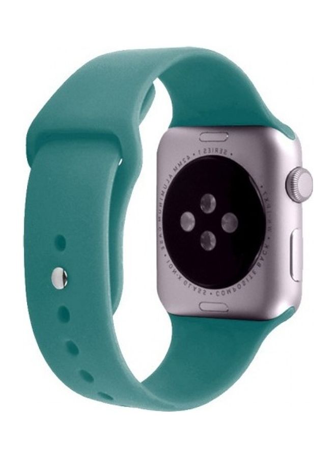 MARGOUN Silicone Replacement Band For Apple Watch 38/40mm Pine Green - Image 2