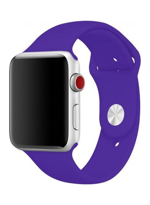 Silicone Replacement Band For Apple Watch 42/44mm Purple