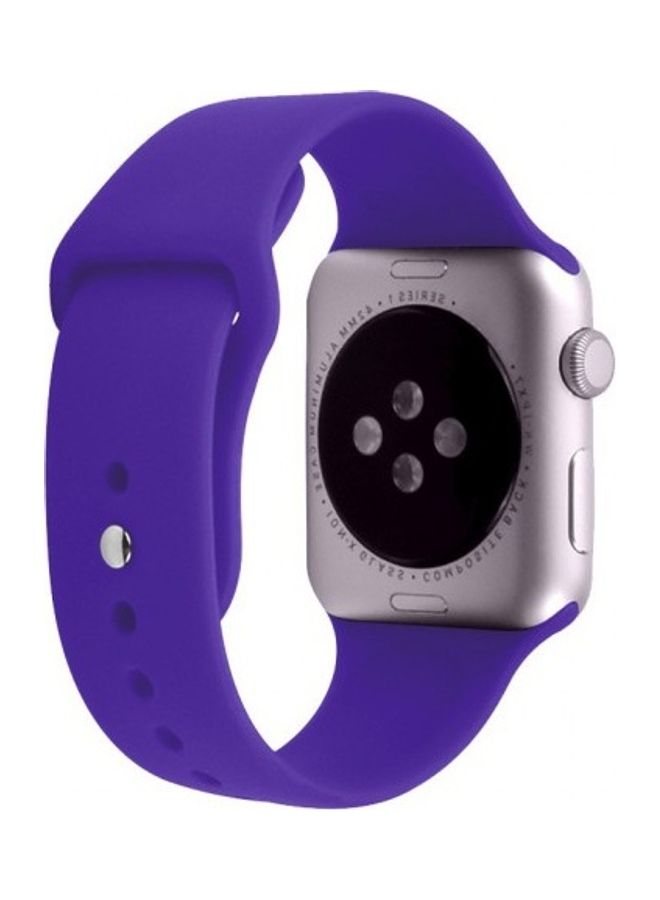 Silicone Replacement Band For Apple Watch 42/44mm Purple