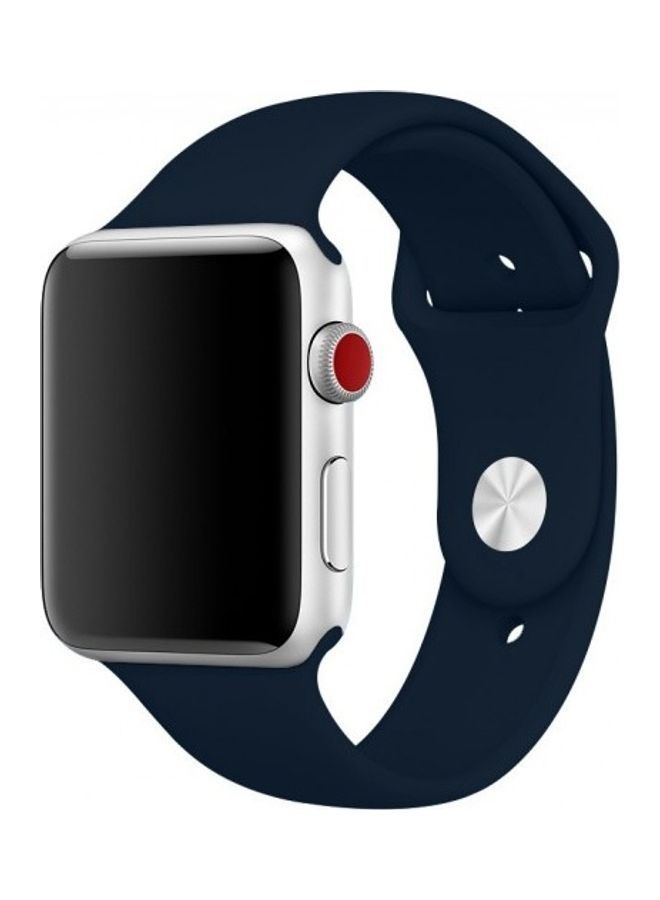 MARGOUN - Silicone Replacement Band For Apple Watch 38/40mm Midnight Blue - Image 1