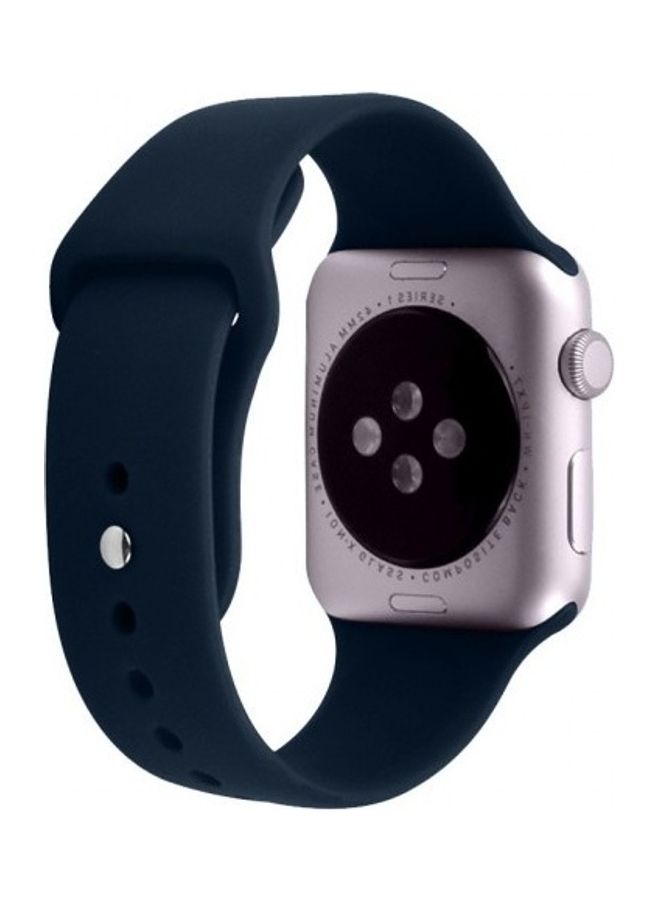 MARGOUN - Silicone Replacement Band For Apple Watch 38/40mm Midnight Blue - Image 1