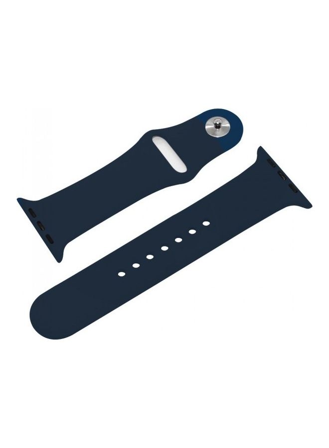 MARGOUN - Silicone Replacement Band For Apple Watch 38/40mm Midnight Blue - Image 1