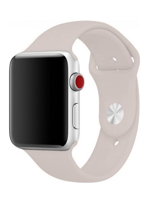 Silicone Replacement Band For Apple Watch 42/44mm Stone