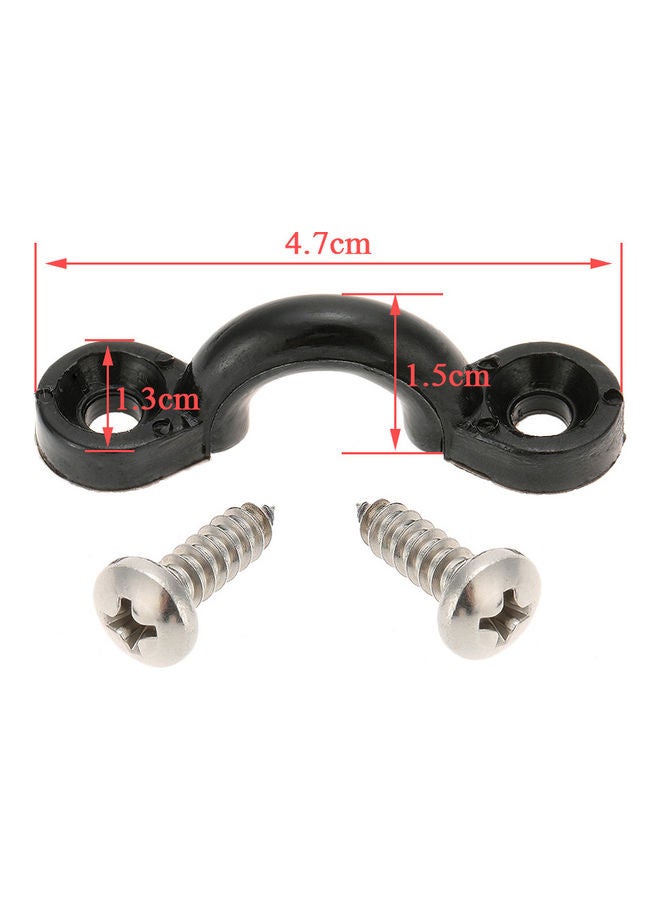 Generic 10-Piece Nylon Bungee Deck Loops Tie Down Pad Eye With 20 Screws 15.00 x 1.50 x 11.00cm - Image 3