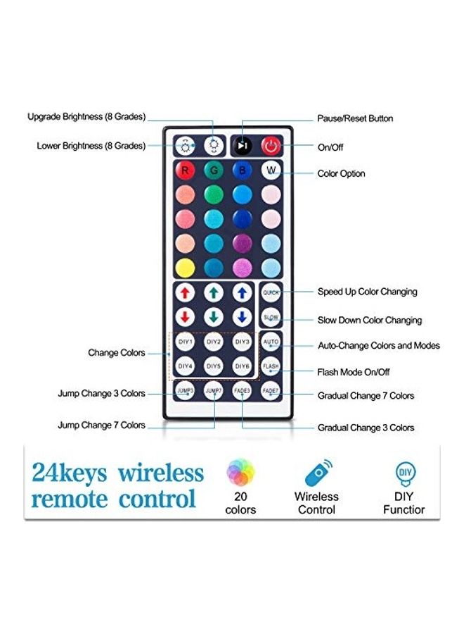 Generic - LED Strip Lights With Remote Control Multicolour 1.25kg - Image 1