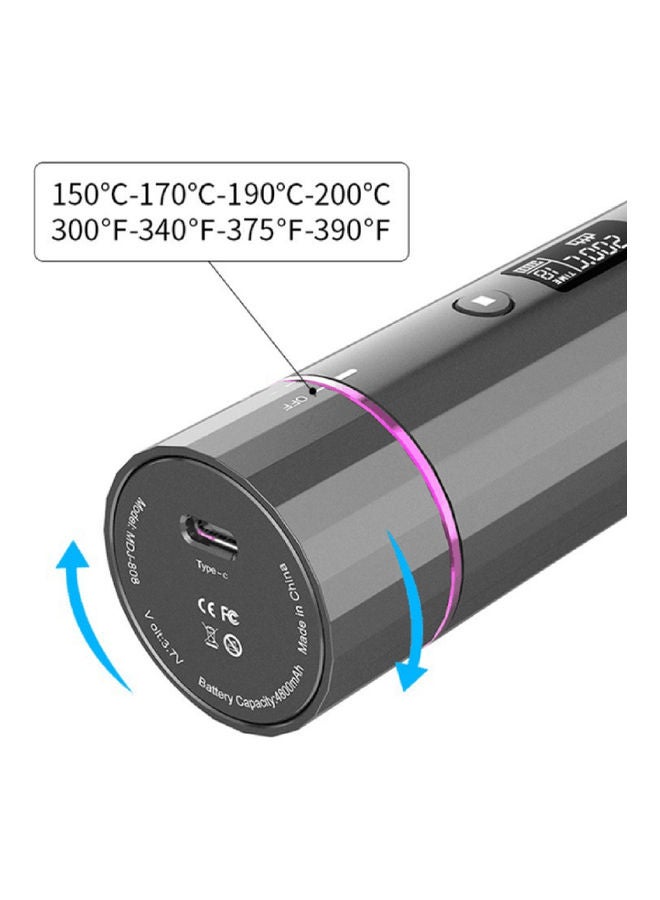 Generic Cordless USB Automatic Hair Curler Grey/Rose Red 23x4.8x4.2cm  - Image 3