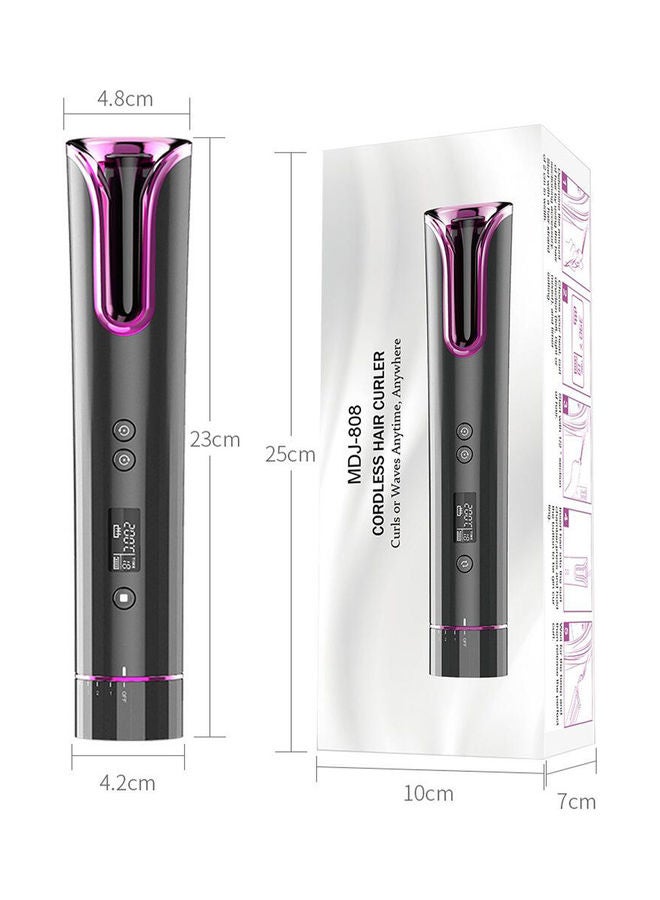 Generic Cordless USB Automatic Hair Curler Grey/Rose Red 23x4.8x4.2cm  - Image 4