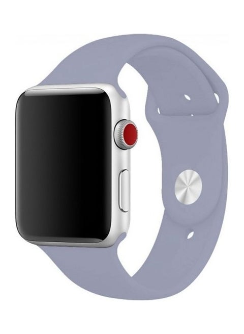 Silicone Replacement Band For Apple Watch 42/44mm Lavender Grey