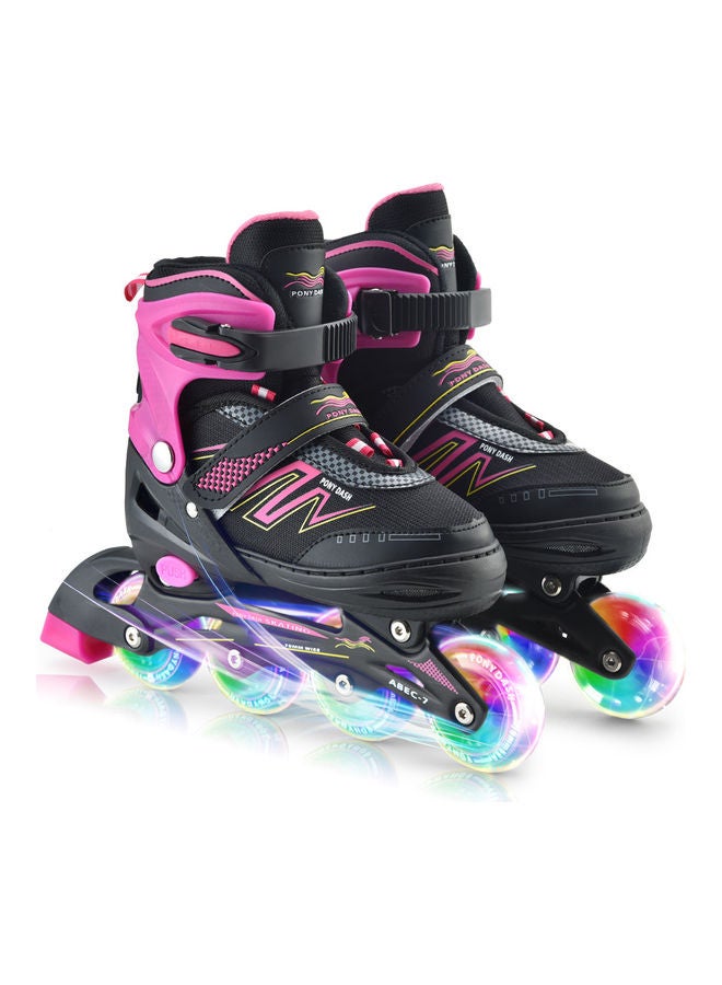 Generic 1-Pair Adjustable Inline Skates with Illuminating Wheels 41.00x11.00x34.00cm  - Image 1