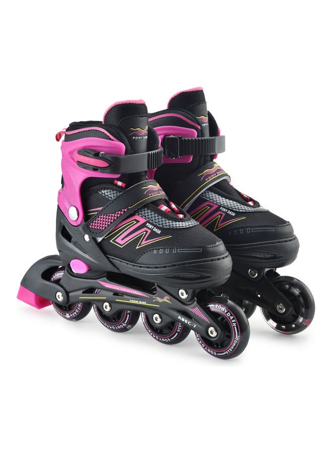 Generic 1-Pair Adjustable Inline Skates with Illuminating Wheels 41.00x11.00x34.00cm  - Image 2