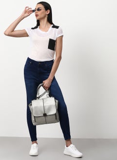 Campus Sutra Casual Stylish T-Shirt White  - Image 3