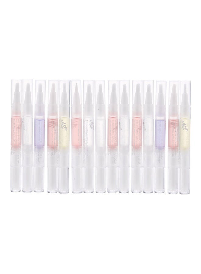 15-Piece Cuticle And Nail Oil Pen Set Transparent - Image 1