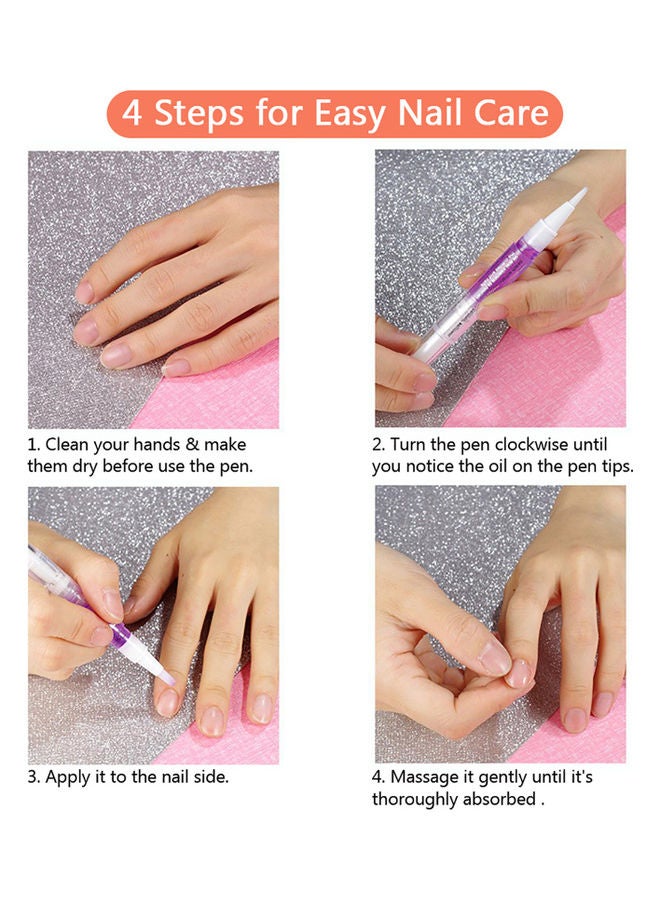 15-Piece Cuticle And Nail Oil Pen Set Transparent - Image 2