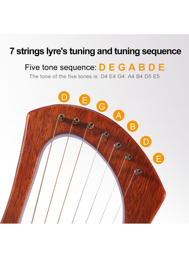 Generic 7-String Lyre Harp Set  - Image 5
