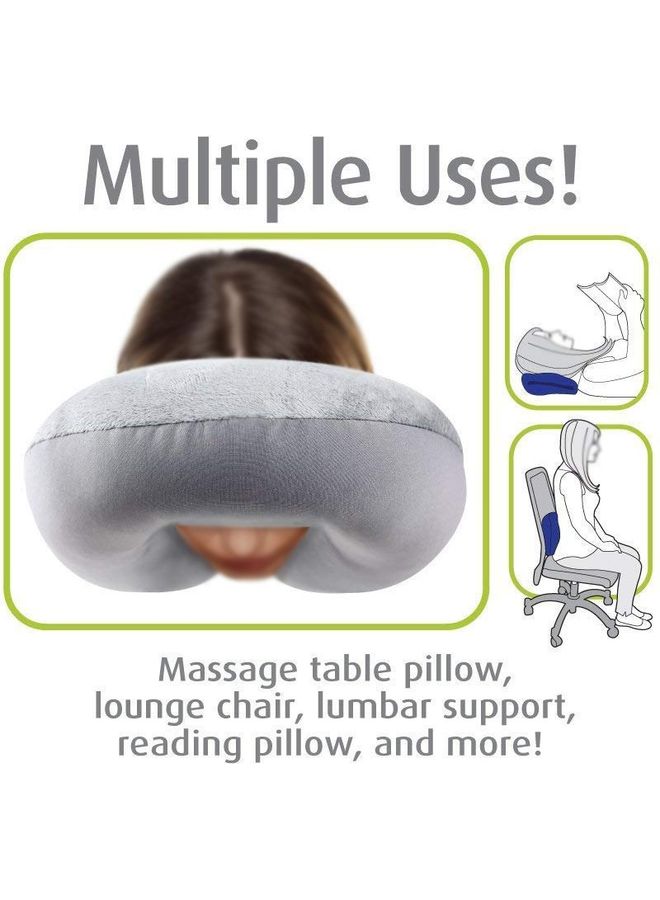 بينيفت مخدة رقبة وسفر من المخمل مخمل ذهبي 30 x 25 x 10سم - Image 3