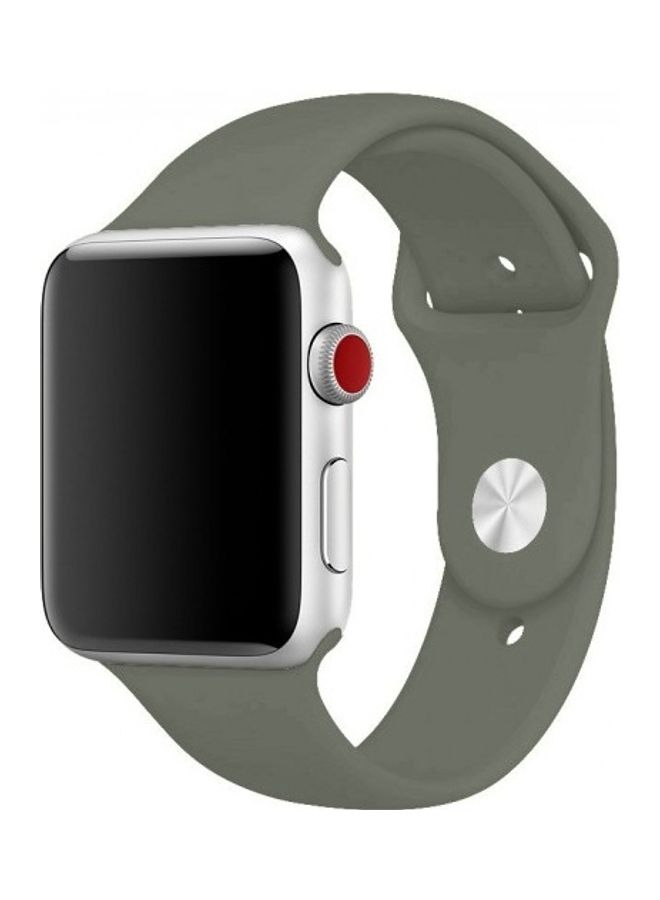 MARGOUN - Silicone Replacement Band For Apple Watch 42/44mm Khaki - Image 1
