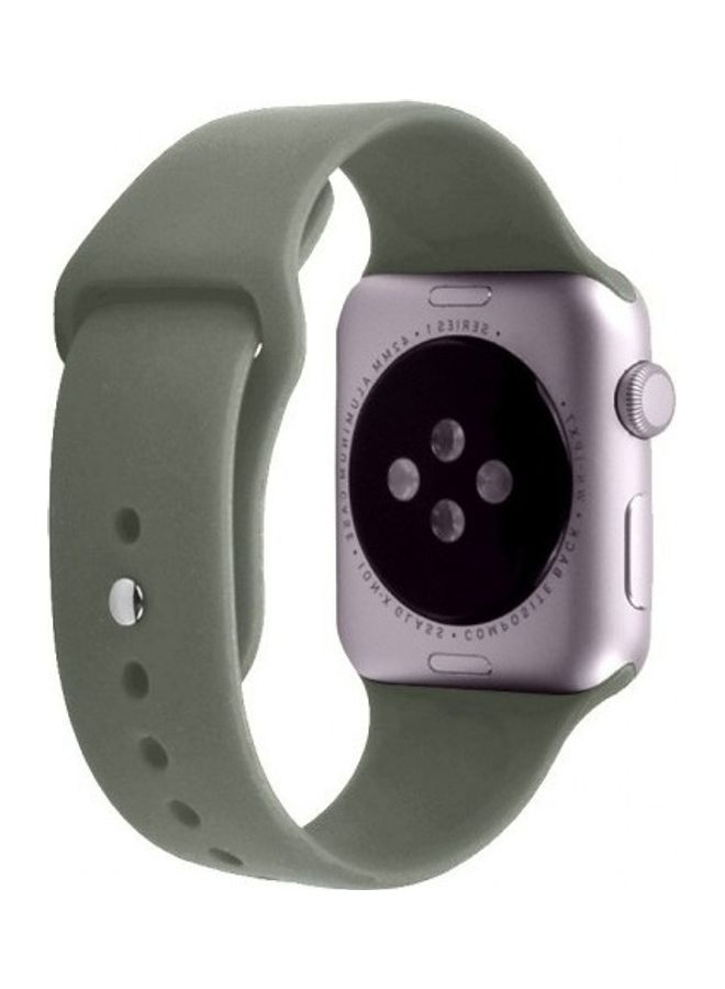 MARGOUN - Silicone Replacement Band For Apple Watch 42/44mm Khaki - Image 1