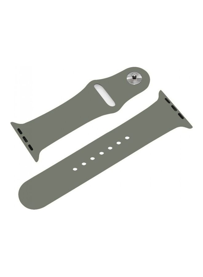 MARGOUN - Silicone Replacement Band For Apple Watch 42/44mm Khaki - Image 1