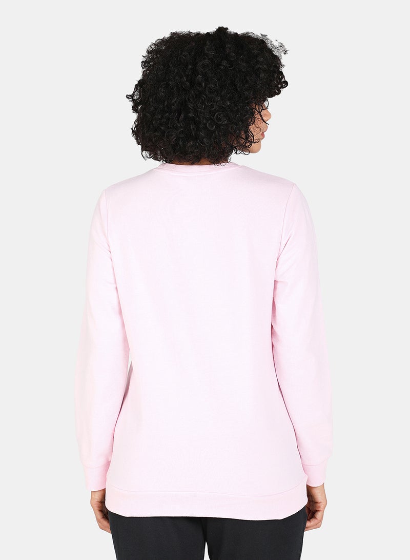 DRIP - Crew Neck Casual Printed Sweatshirt Light Pink - Image 1