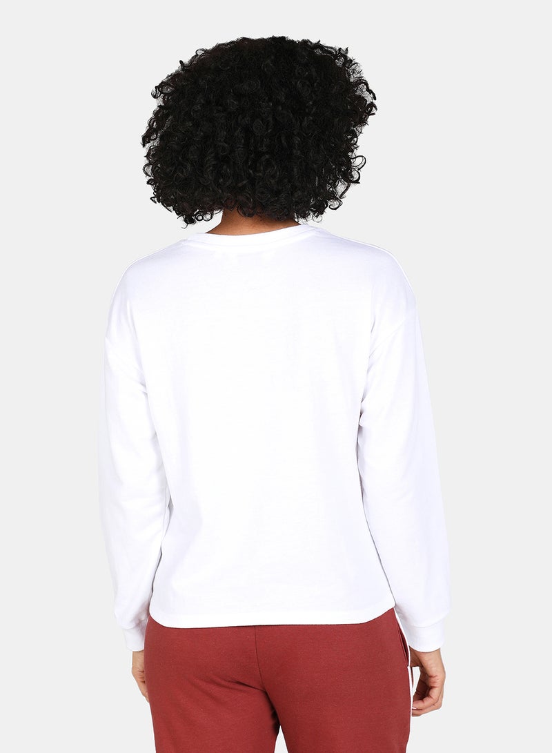 DRIP - USA NYC Printed Crew Neck Sweatshirt White - Image 1