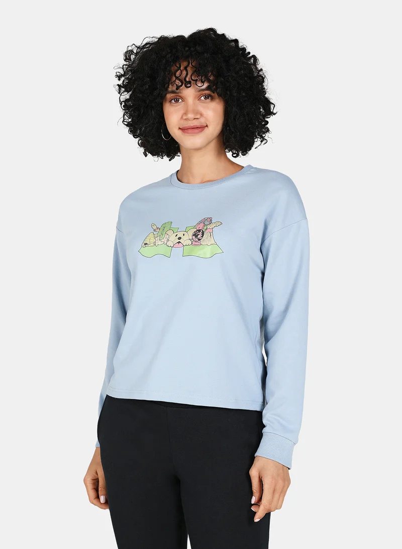 DRIP Round Neck Printed Sweatshirt