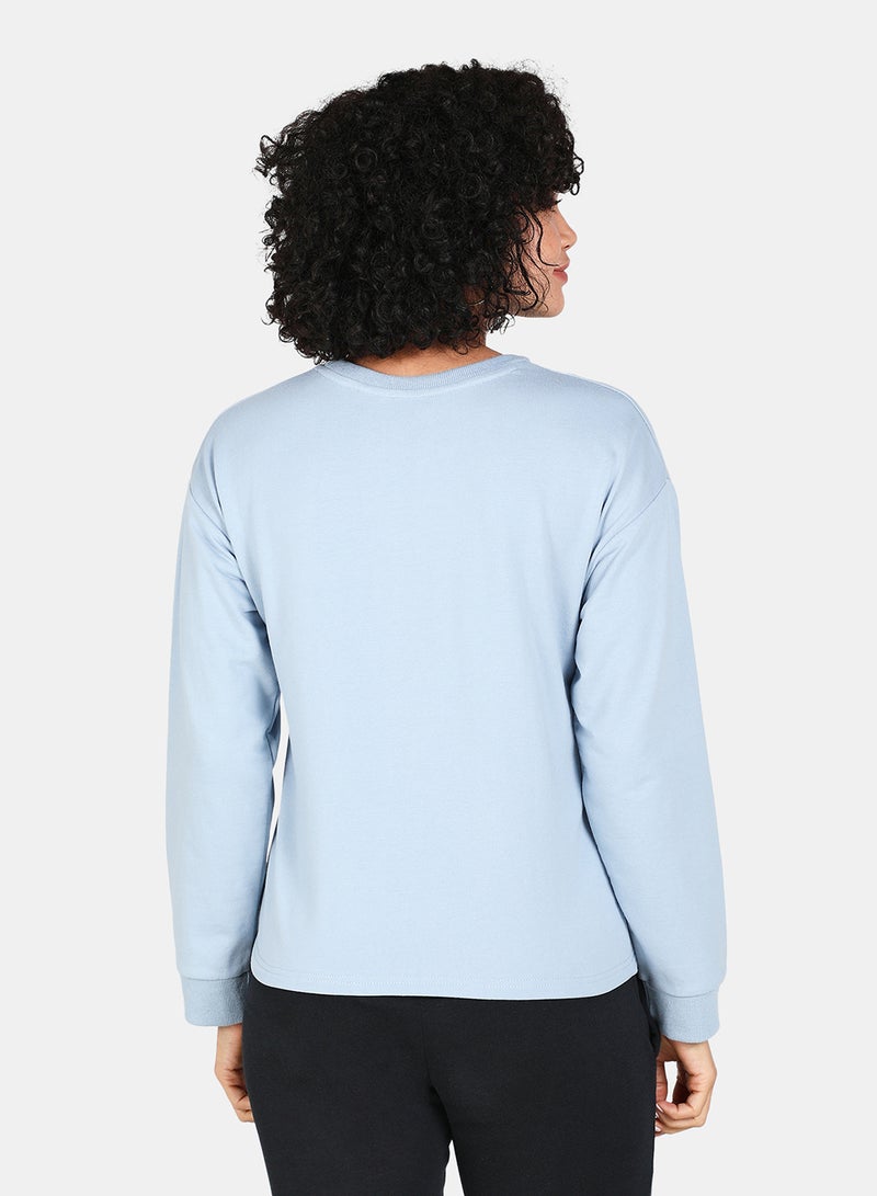 DRIP - Casual Lawless Printed Crew Neck Regular Fit Sweatshirt Blue - Image 1