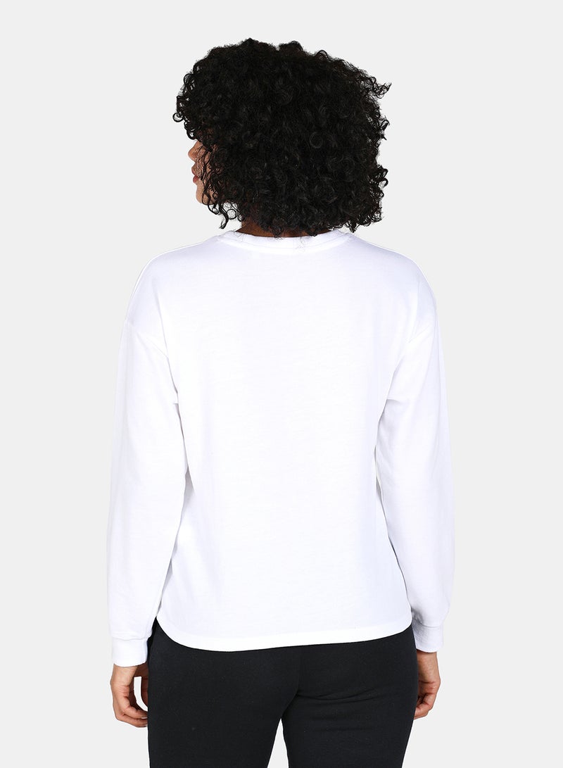 DRIP Casual Graphic Printed Crew Neck Regular Fit Sweatshirt White  - Image 2