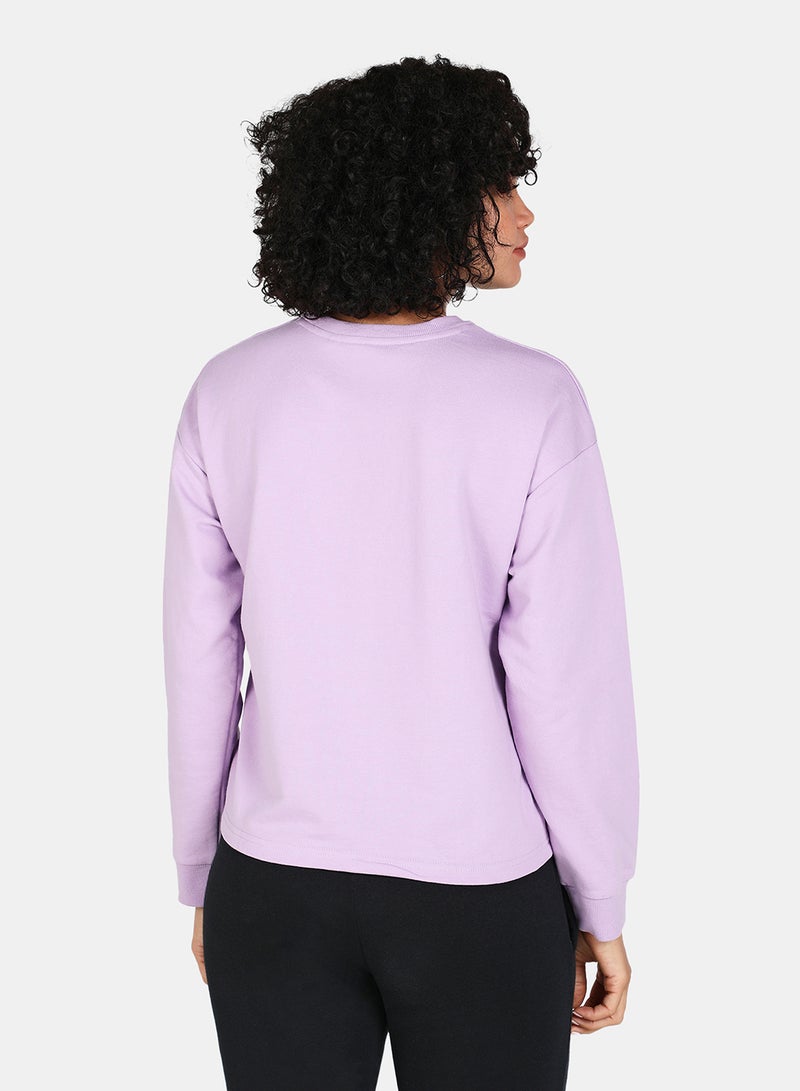 DRIP Casual Lawless Printed Crew Neck Regular Fit Sweatshirt Orchid Bloom  - Image 2