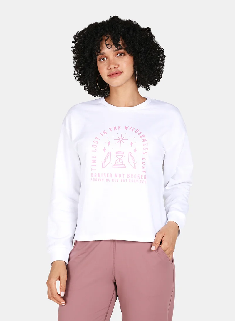 DRIP Printed Crew Neck Long Sleeves Sweatshirt