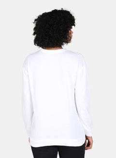DRIP Love Amour Printed Casual Crew Neck Sweatshirt White  - Image 2
