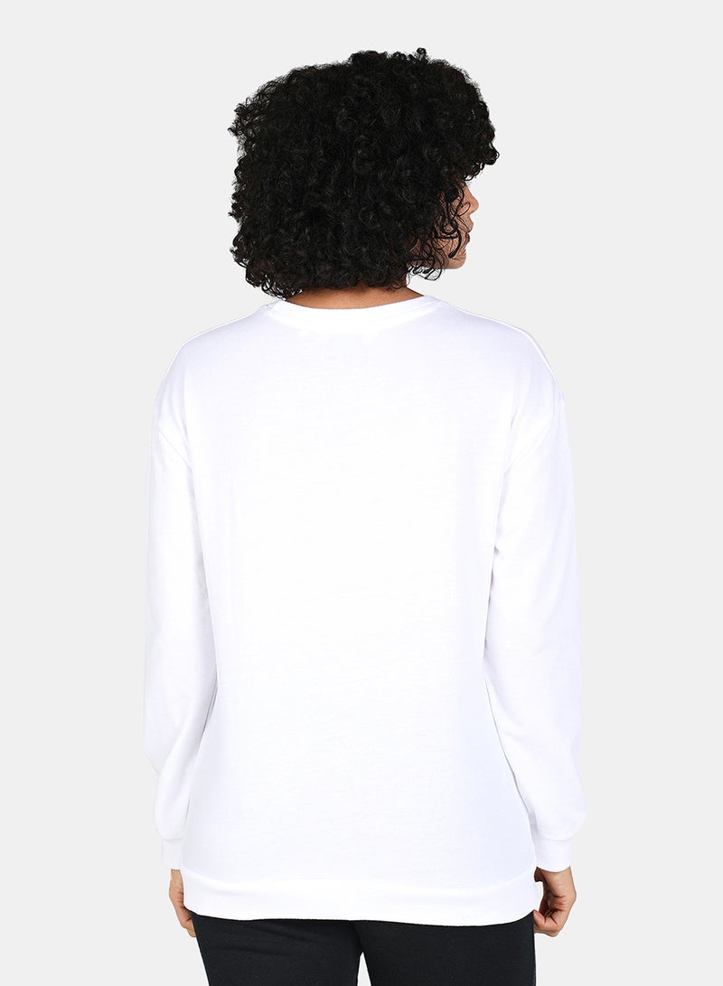 DRIP - Love Is Wild Printed Casual Crew Neck Sweatshirt White - Image 1