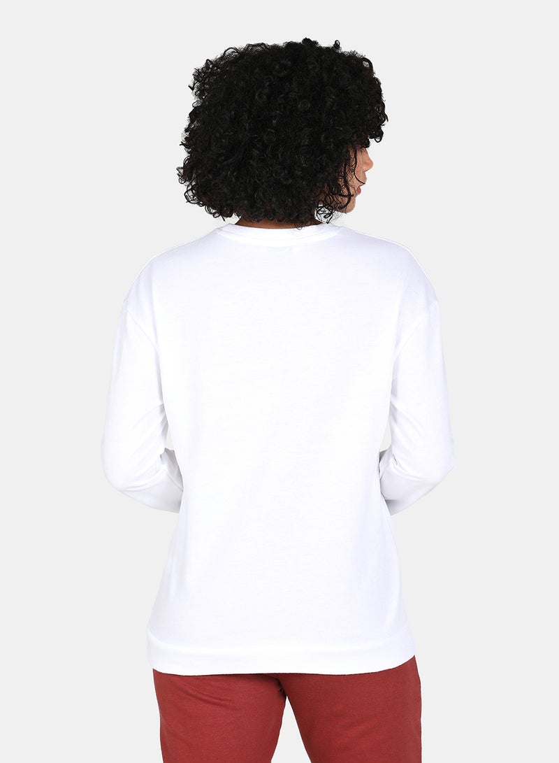DRIP Amazing Printed Casual Crew Neck Sweatshirt White  - Image 2