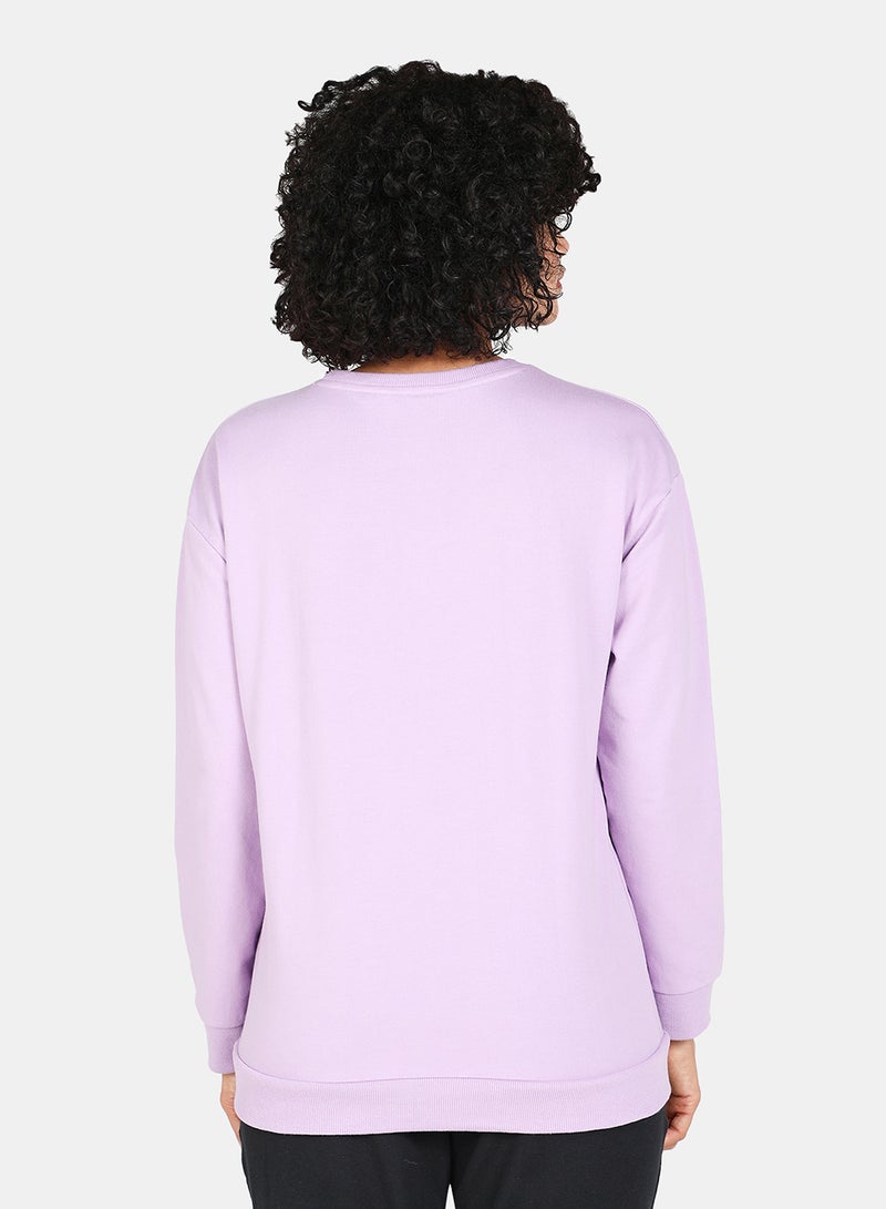 DRIP - Crew Neck Graphic Printed Sweatshirt Orchid Bloom - Image 1