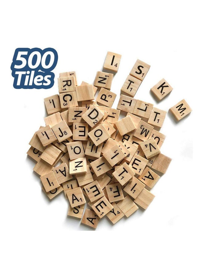 ISKM 500-Piece Letter Printed Scrabble Tile 3 Players - Image 1