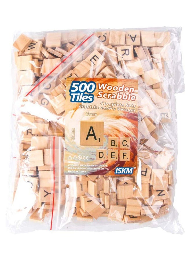 ISKM 500-Piece Letter Printed Scrabble Tile 3 Players - Image 3