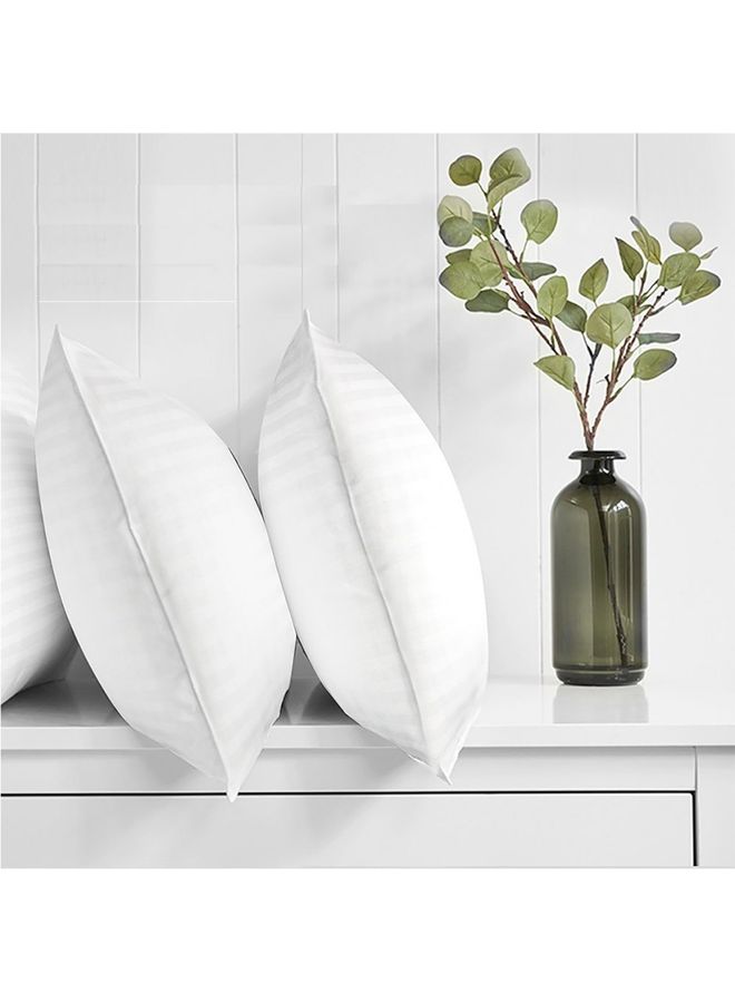 بنهيليغنز 2- Piece Of Comfortable Strip Hotel Pillow Microfiber White 90x50cm