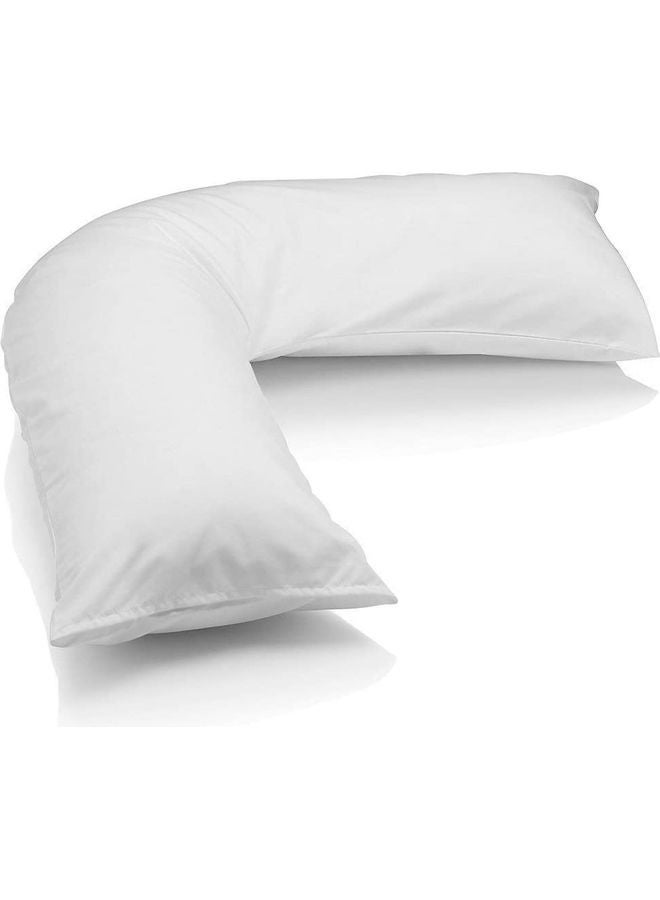 أمريكان بولو وسادة على شكل حرف V microfiber أبيض 90x50سم 