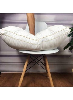 AMERICAN POLO Prime Hotel Pillow with Double Golden  Line Microfiber White 90x50cm  - Image 1