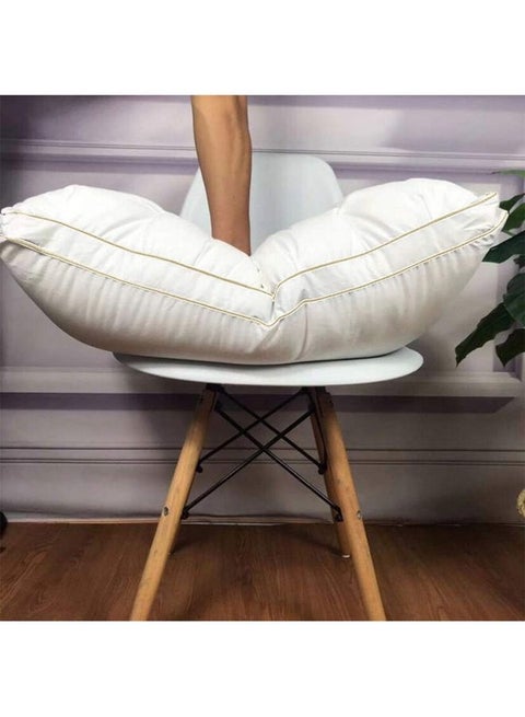 Prime Hotel Pillow with Double Golden  Line Microfiber White 90x50cm
