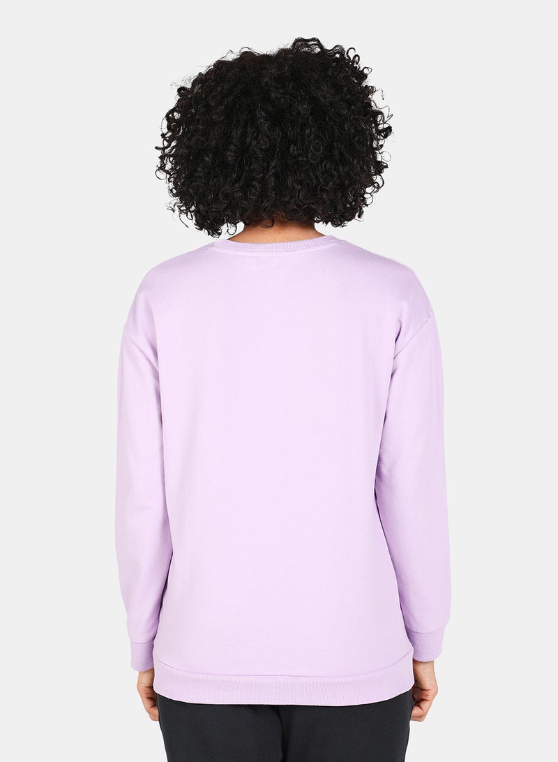 DRIP - Casual Graphic Printed Crew Neck Regular Fit Sweatshirt Orchid Bloom - Image 1