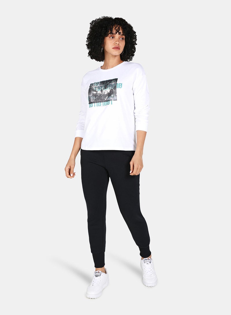 DRIP - Casual Graphic Printed Crew Neck Regular Fit Sweatshirt White - Image 1