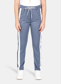 Casual Side Stripe Joggers Blue
